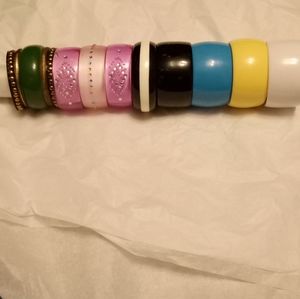 80's Style chunky vibrant Stackable bangles